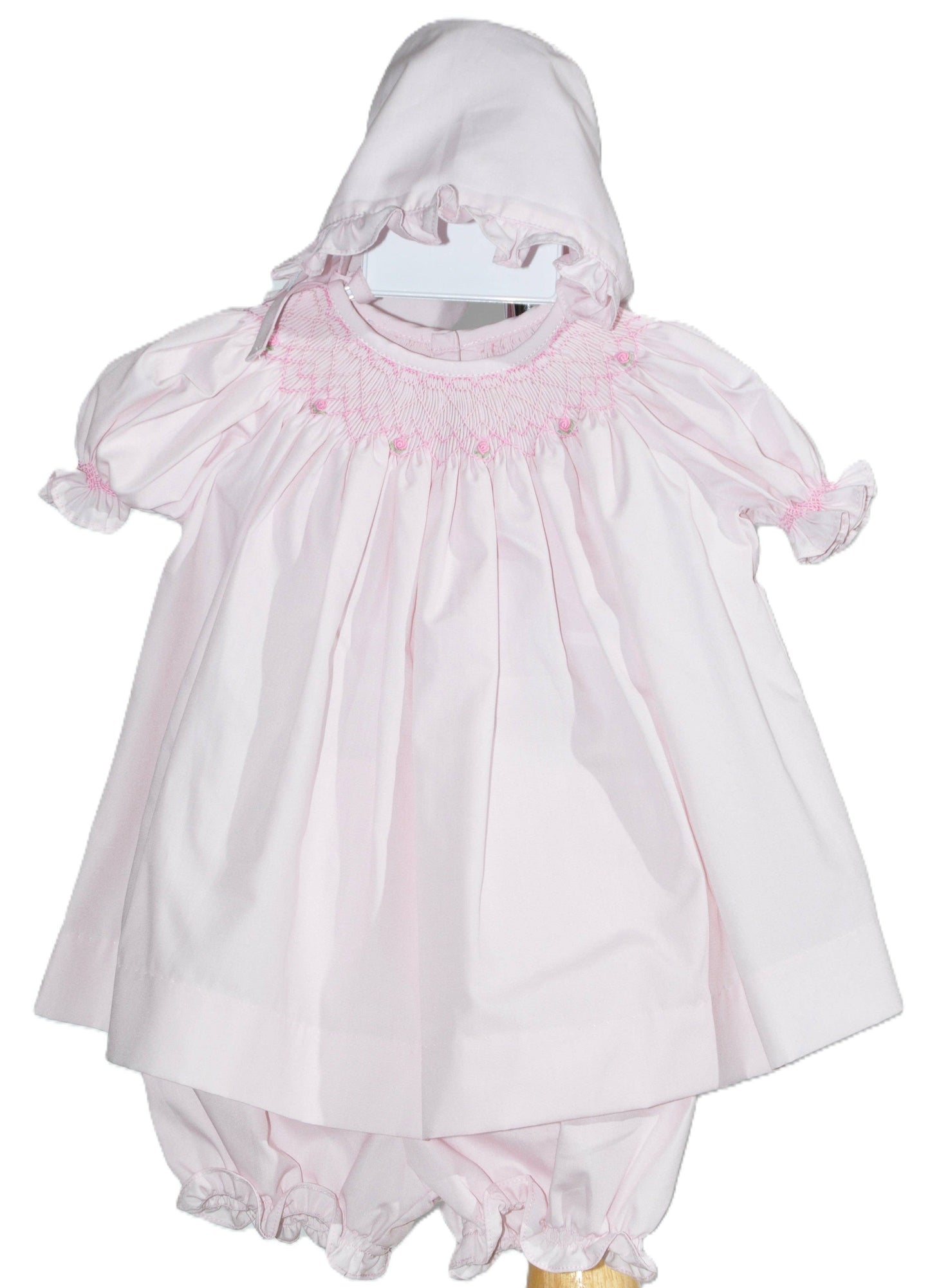 Rosebud Heirloom Bishop Dress Bonnet