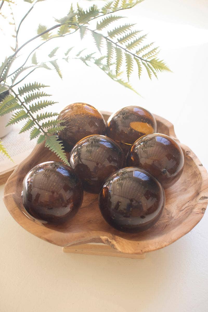 Amber Glass Balls
