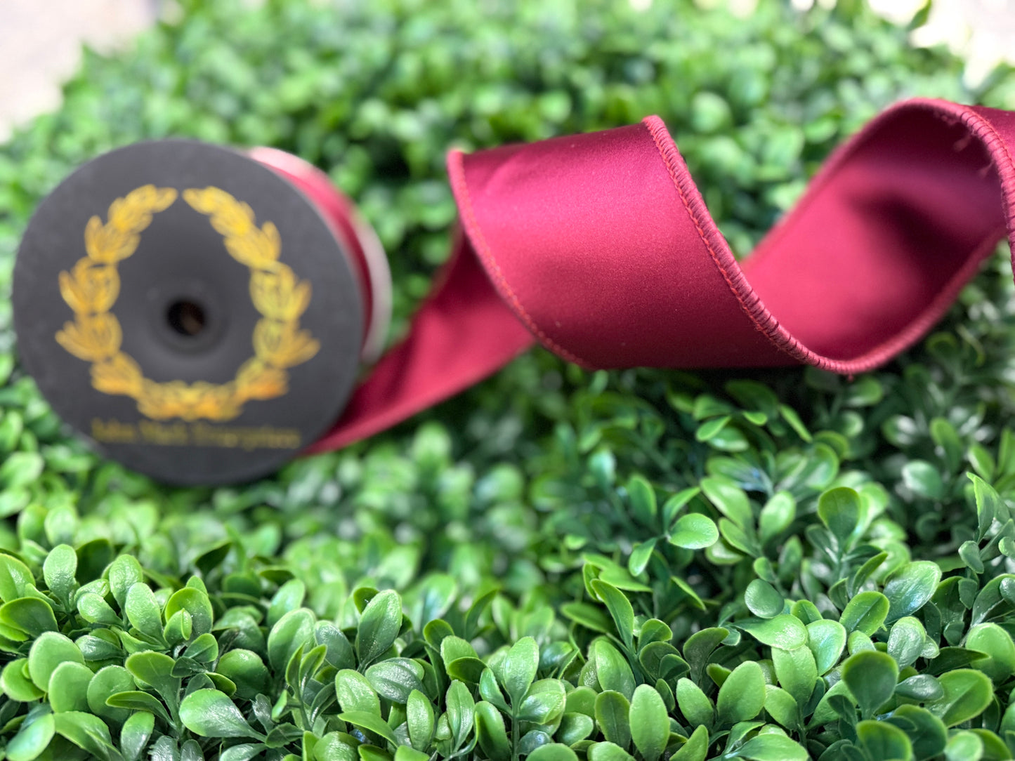 John Mark- Burgundy Satin Ribbon