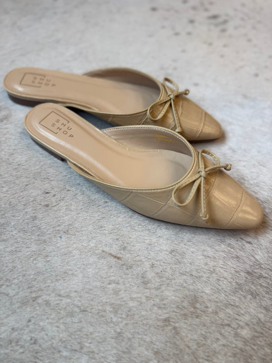 Alexandra Bone Croc Mule