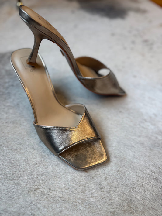 Holiday Gold Metallic Heels