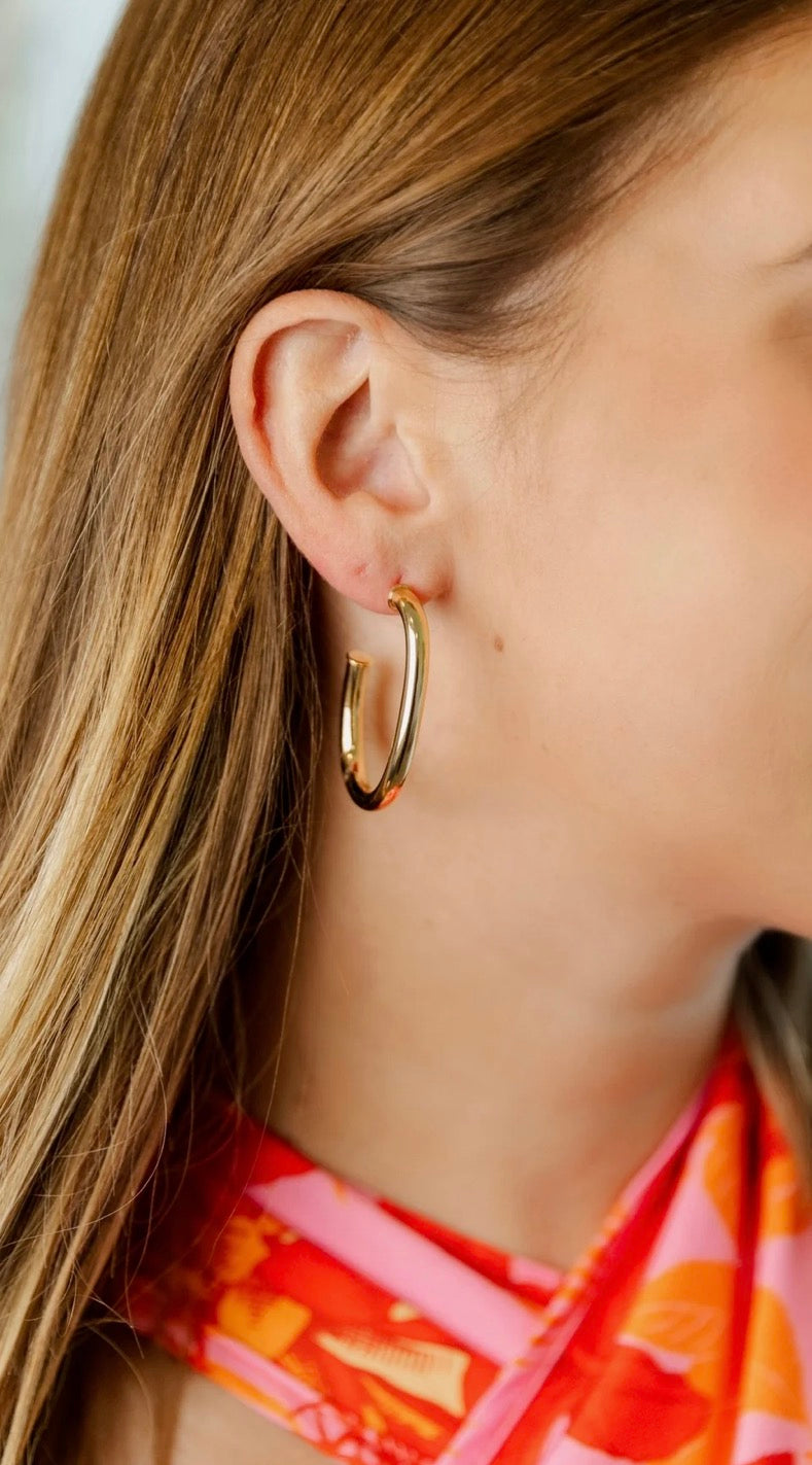 Marissa Gold Filled Oval Hoops