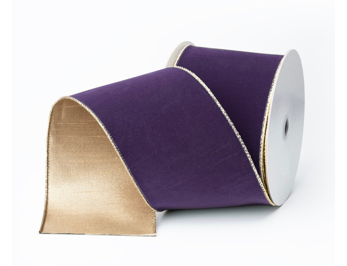 Fig & Dove- Purple Suede Ribbon