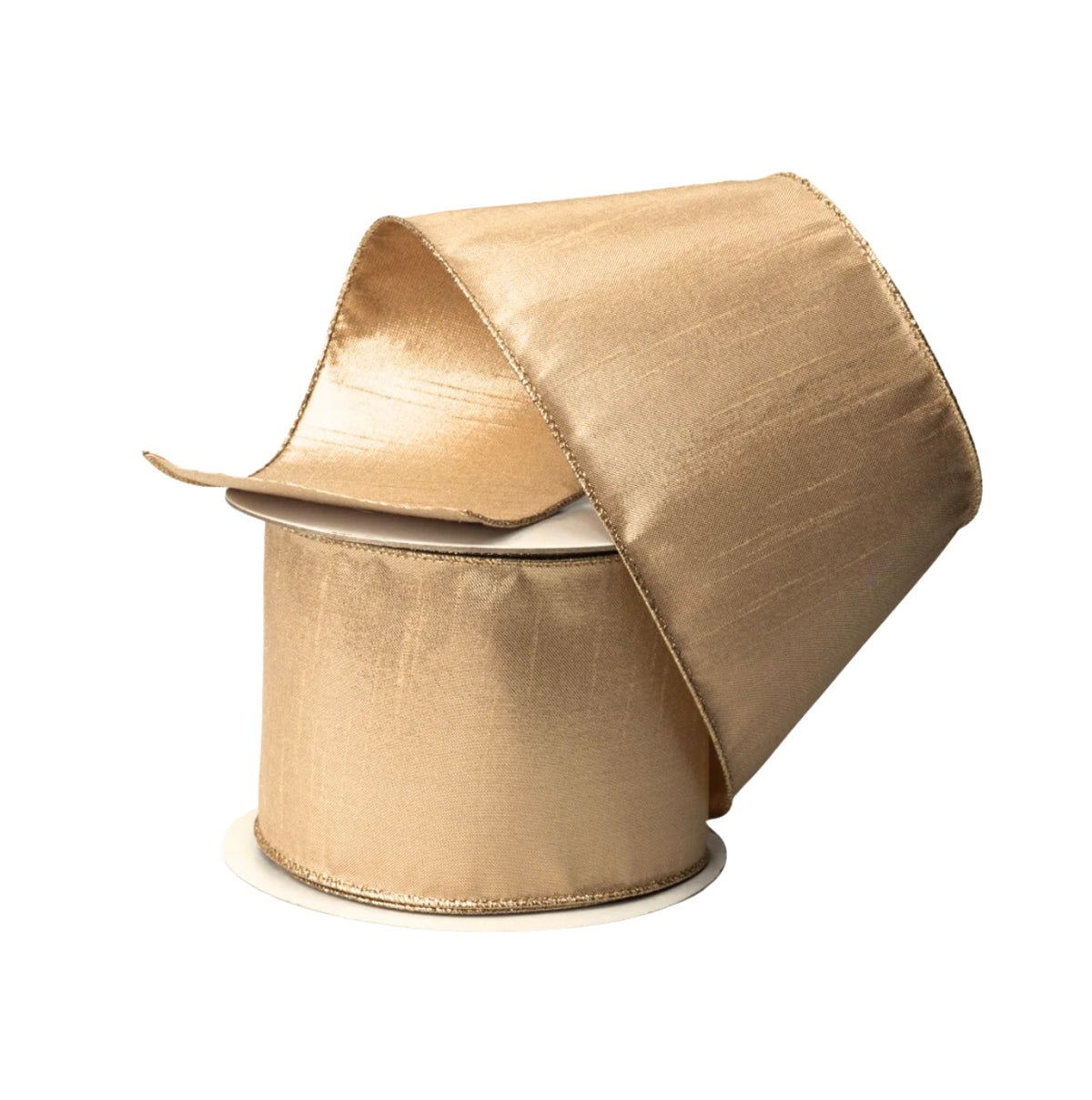 Fig & Dove- Gold Dupioni Ribbon