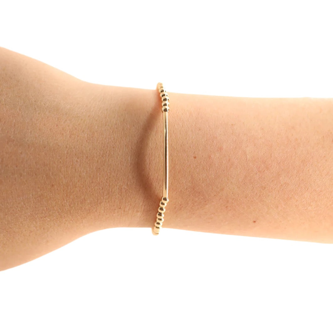Beaded Blondes Bar Bracelet in Gold