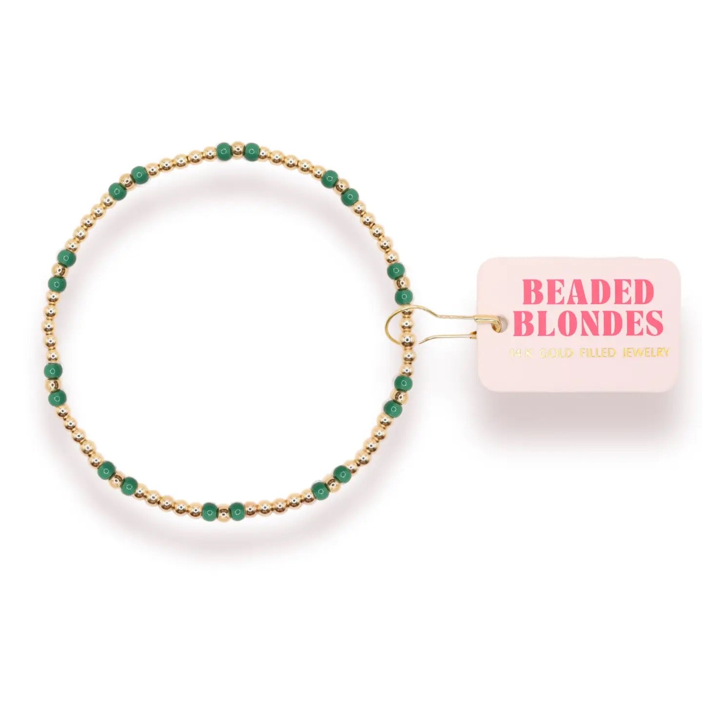 Beaded Blondes Kelly Green Hazel Bracelet