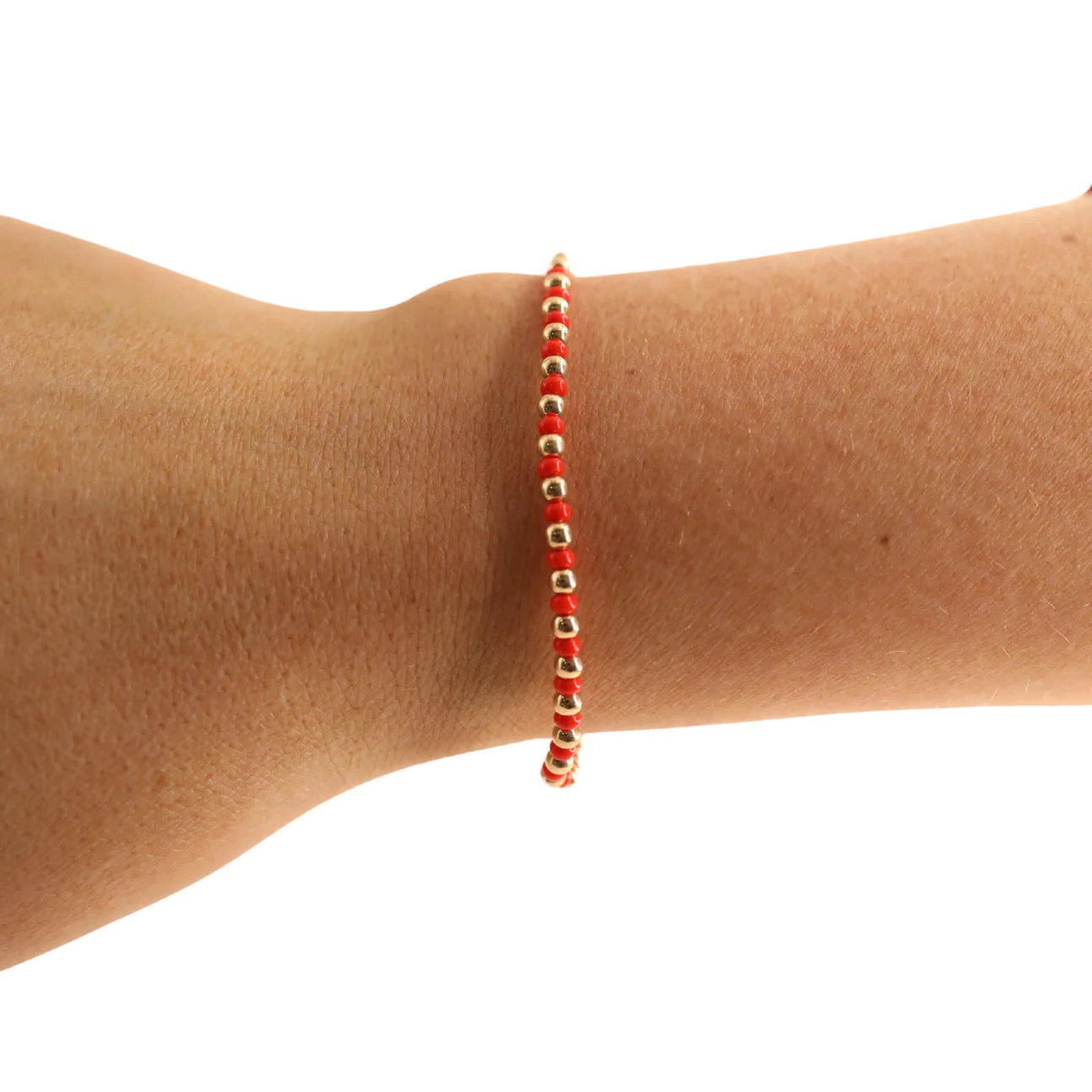 Beaded Blondes Bright Red Demi Bracelet