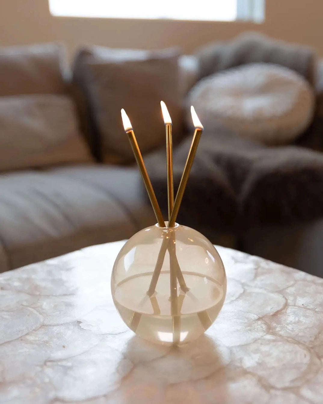 Neva Vase- Pampas- Everlasting Candle