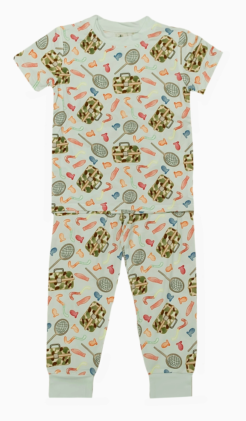 Goin' Fishing 2 Piece Bamboo Pajama Set