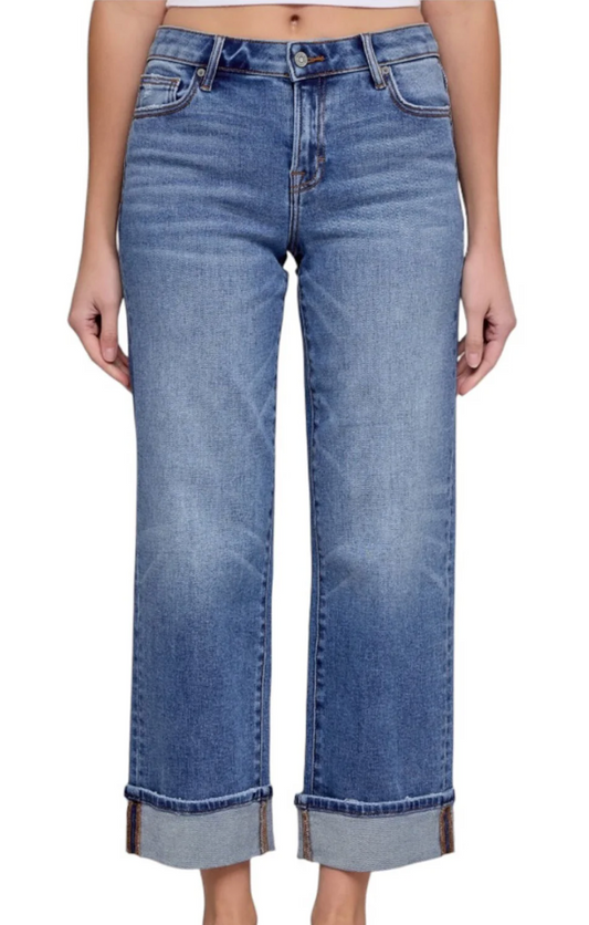 Ella Cuff Mid Rise Jeans