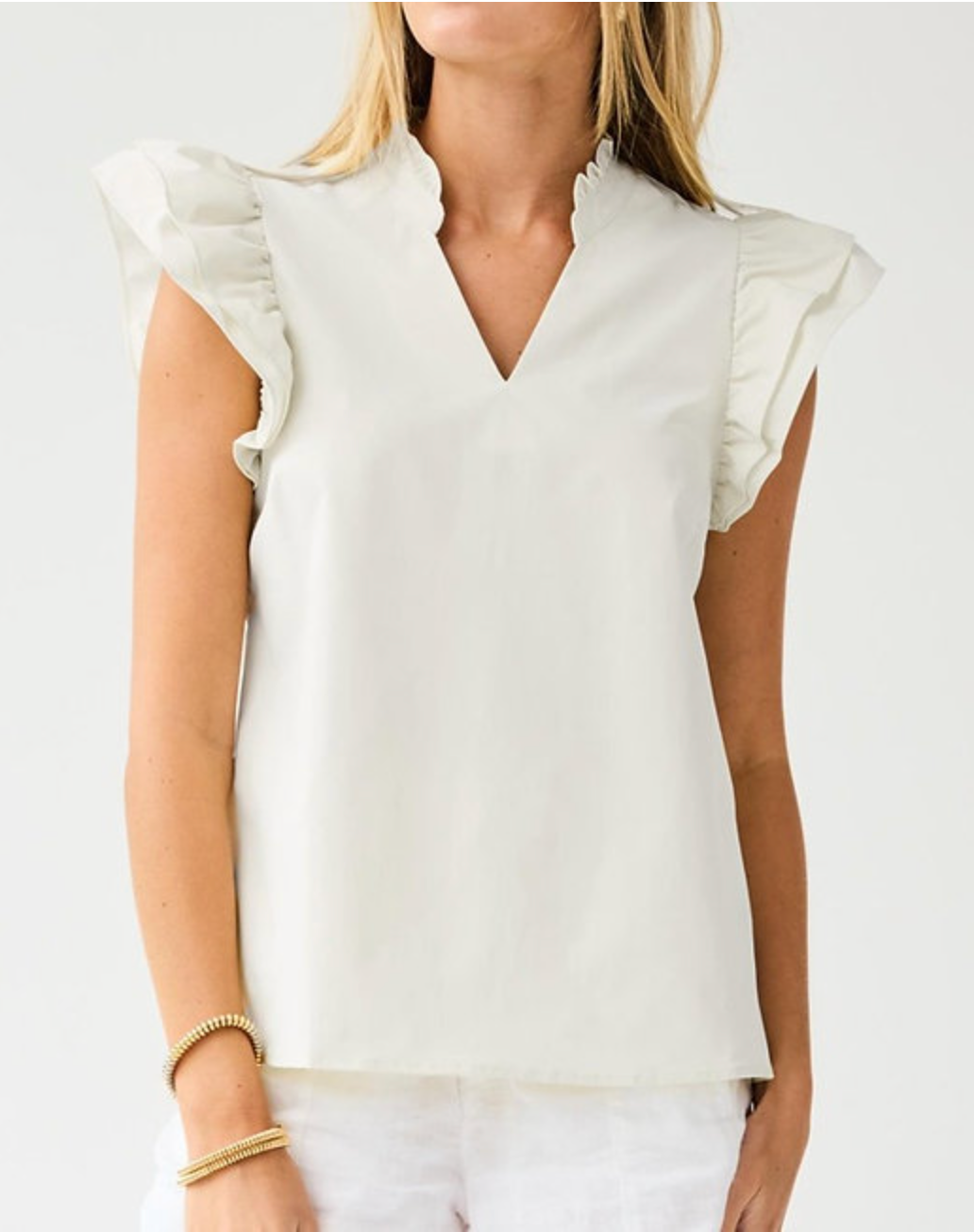Leigh White Top - Mary Square