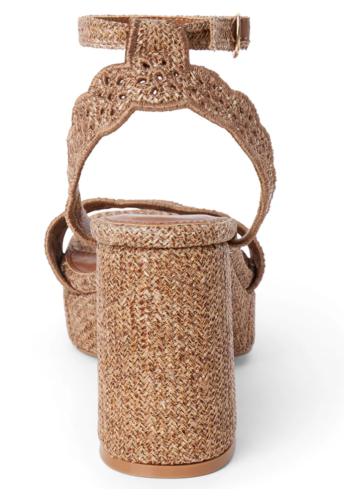 Maiden Raffia Platform Heel