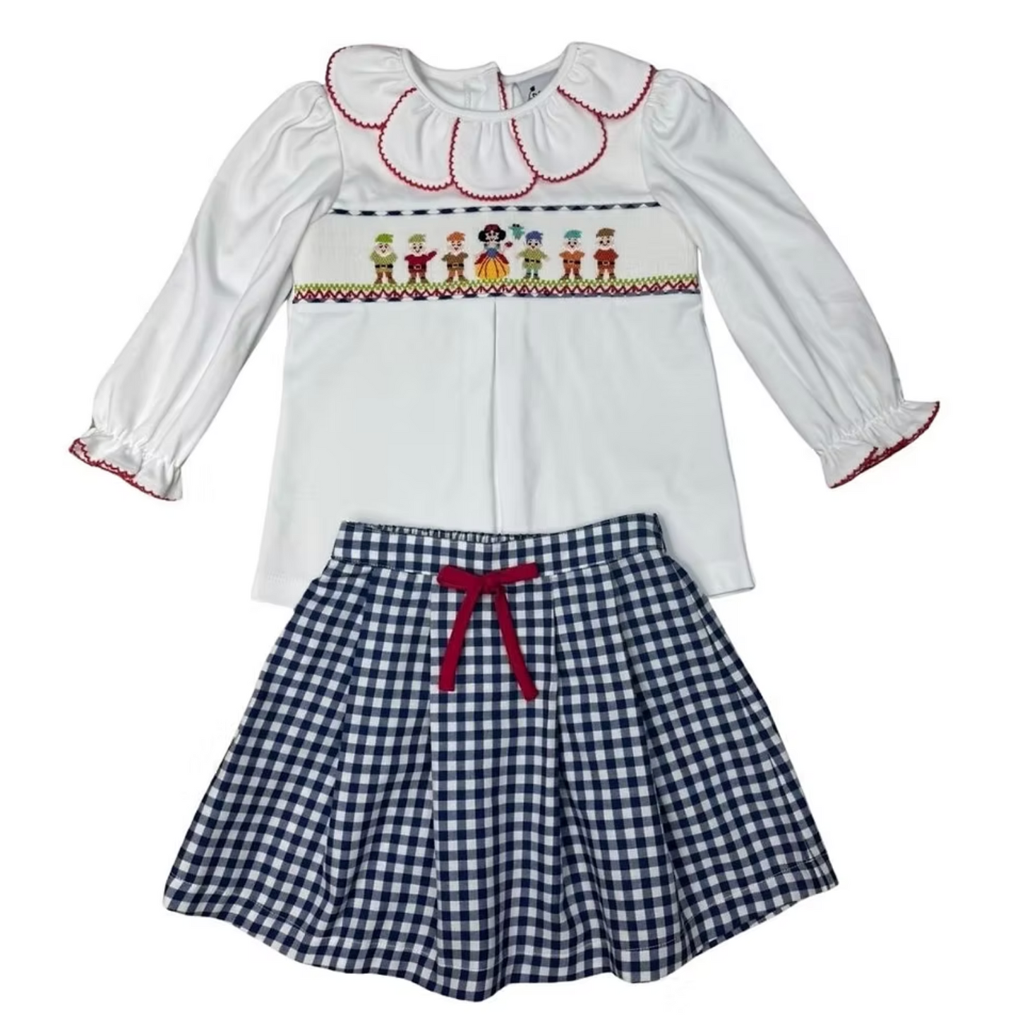 Snow White Smocked Set