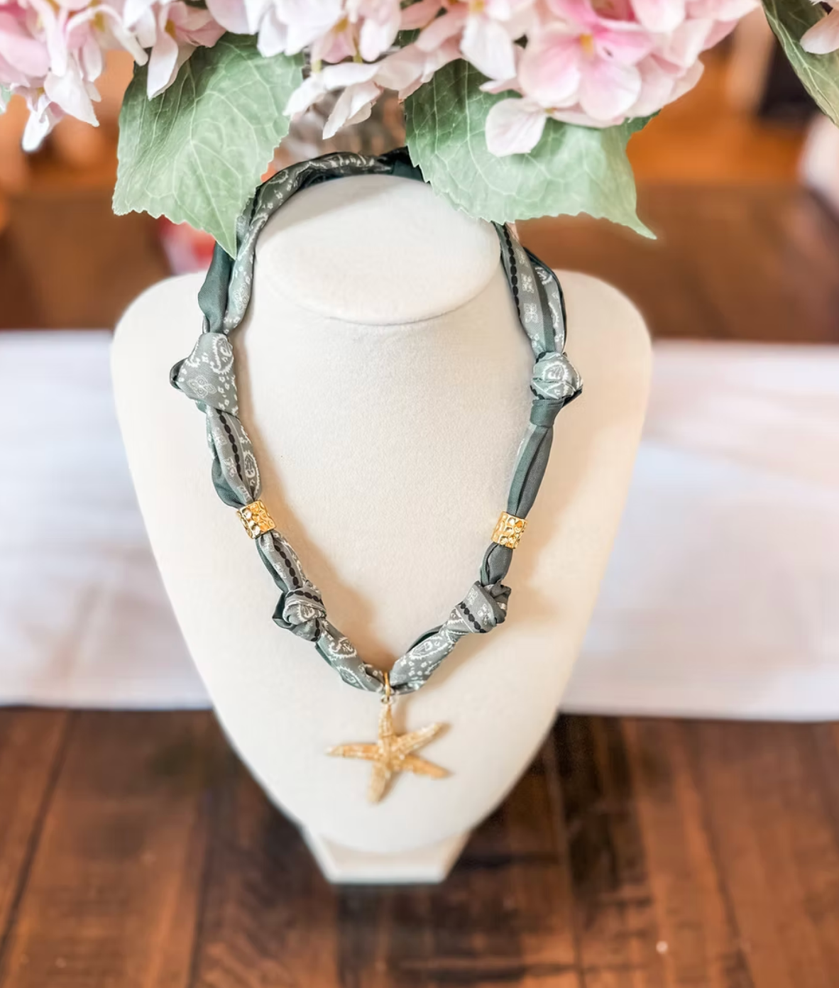 Starfish Scarf Necklace