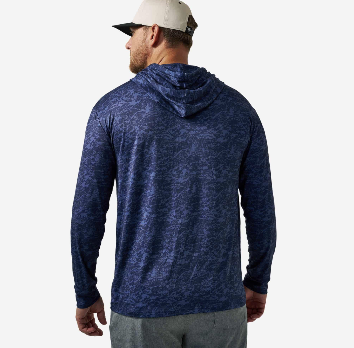 Burlebo Adult Performance Hoodie- Marsh Camo (NAVY)