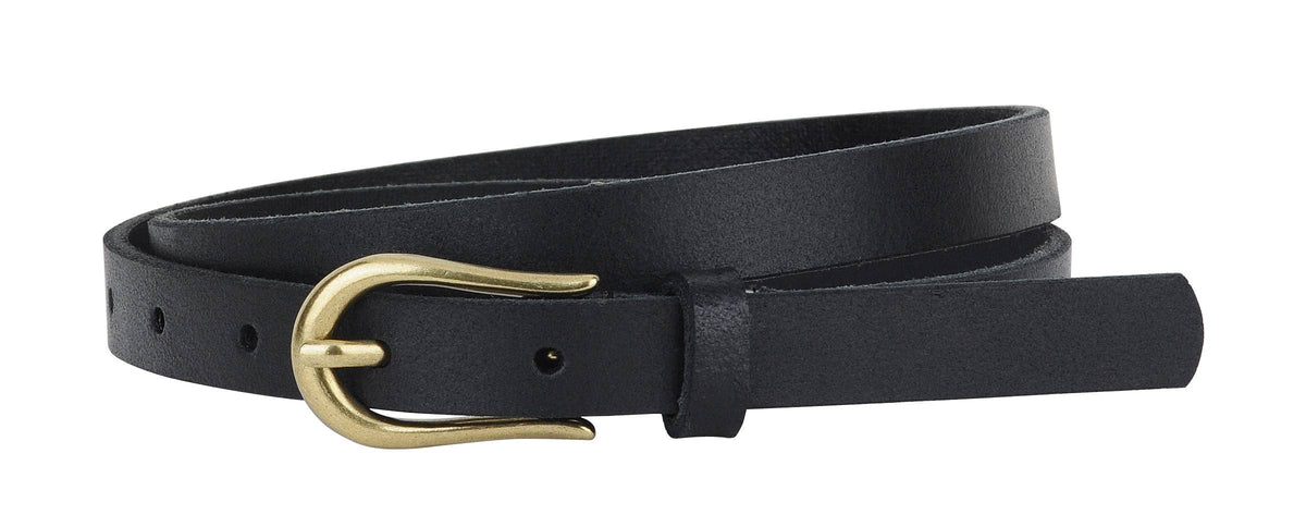 Equestrian Skinny Leather Belt