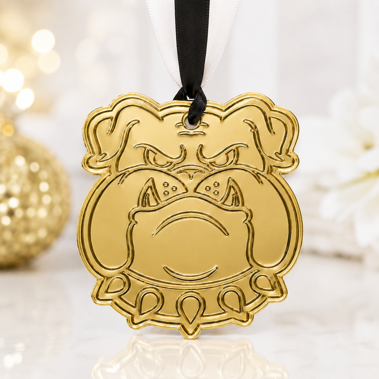 Bulldog Wreath Charm