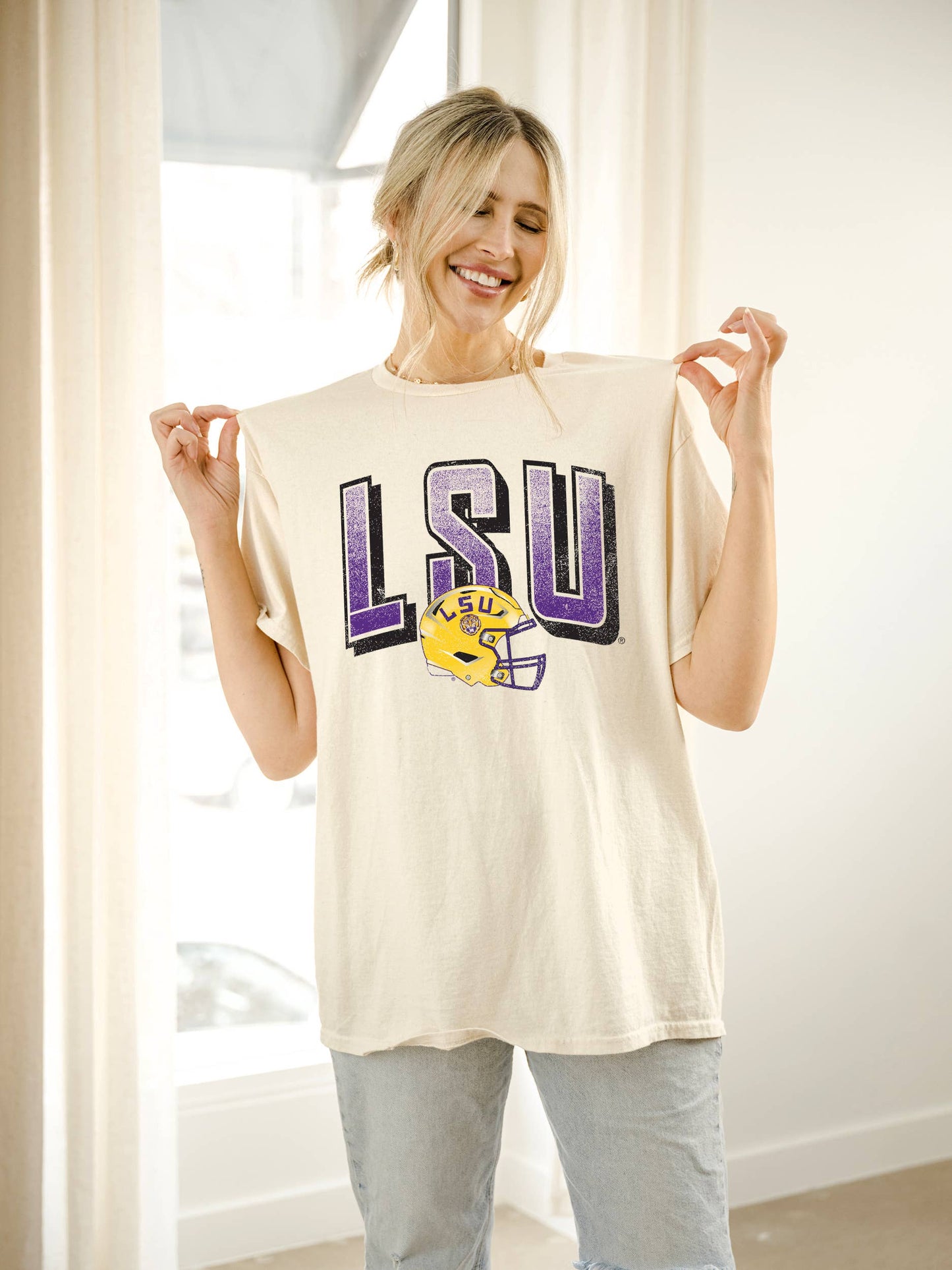 Vintage LSU Helmet Graphic Tee