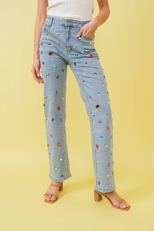 Jewel Embellished Jeans