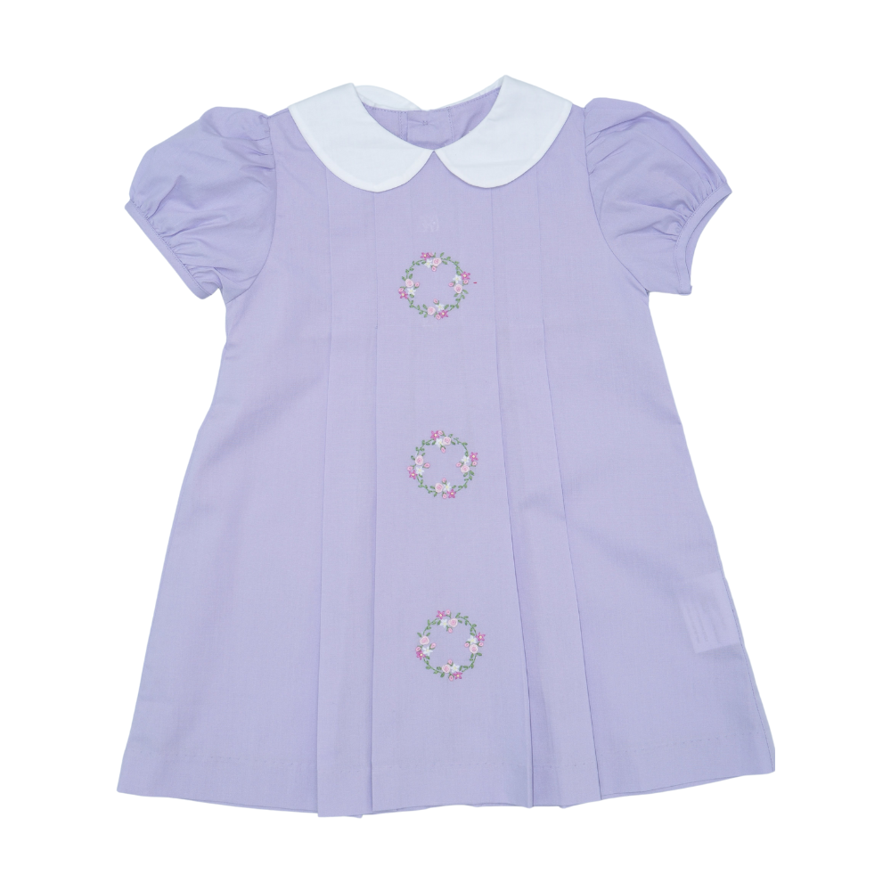 Lavender Wreath Pleat Dress