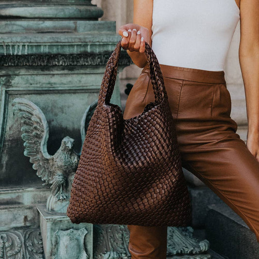 Johanna Espresso Large Recycled Vegan Shoulder Bag
