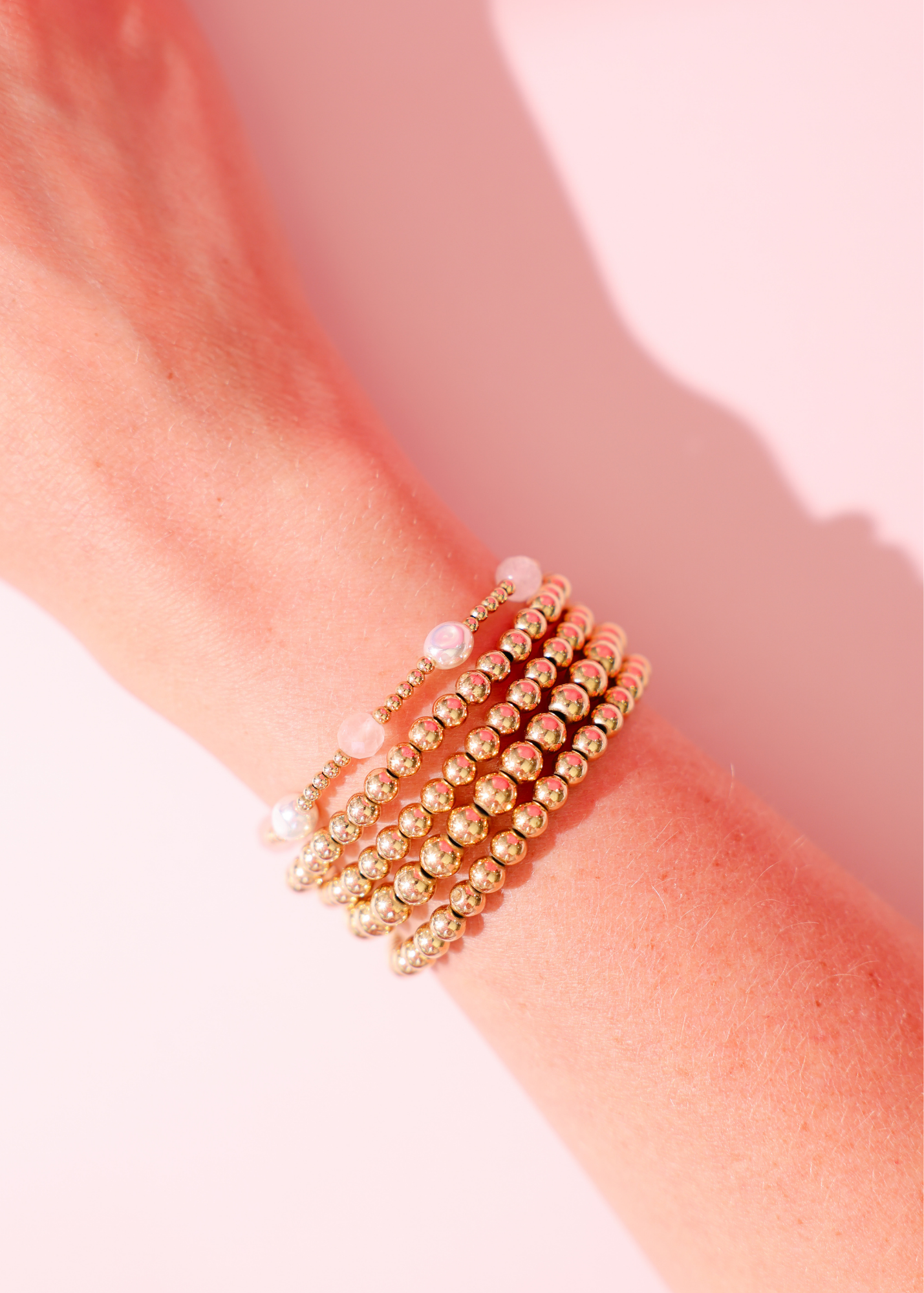 Light Pink Maggie Gemstone Bracelet