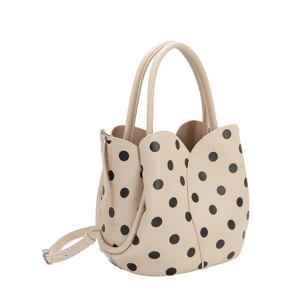 Tulip Cream Polka Dot Purse