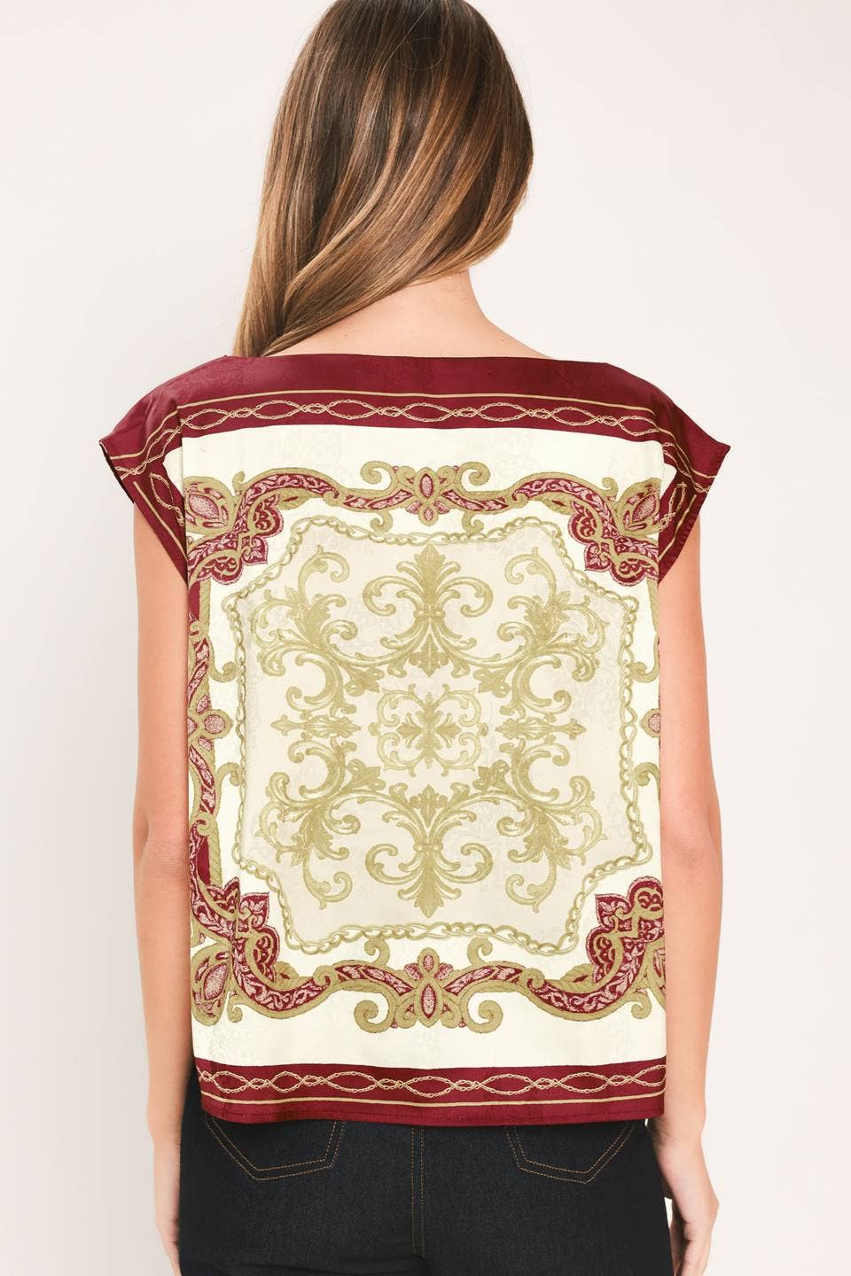 Scarf Print Top