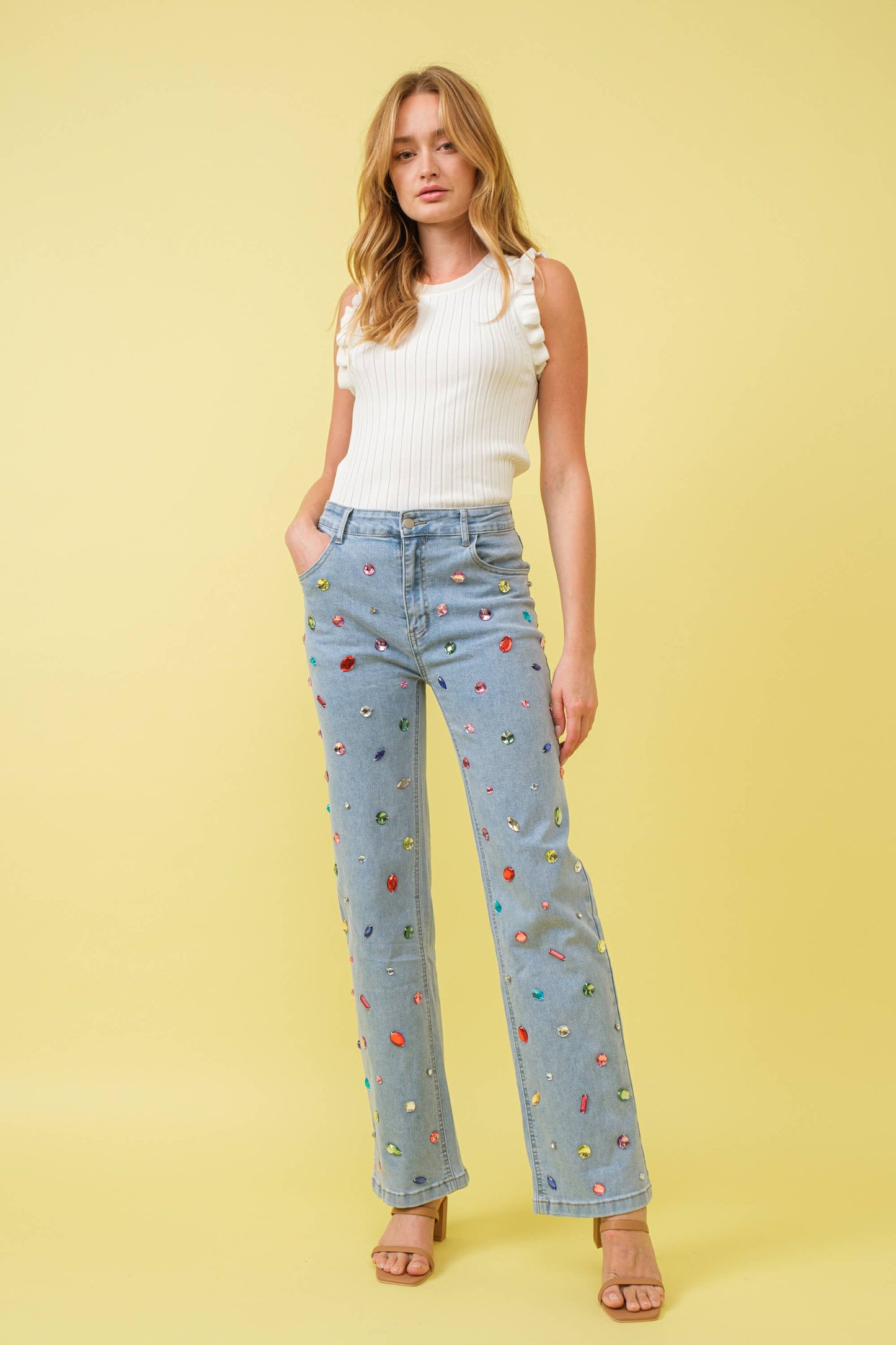 Jewel Embellished Jeans