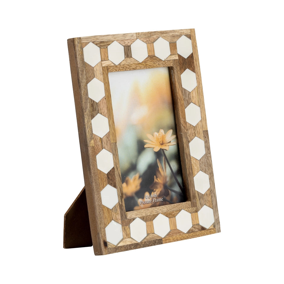4x6 Resin Wood Hexagon Picture Frame