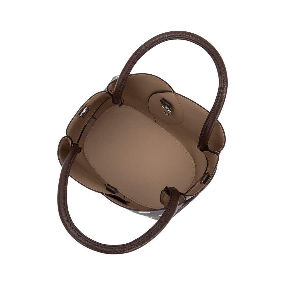 Tulip Choco Polka Dot Purse