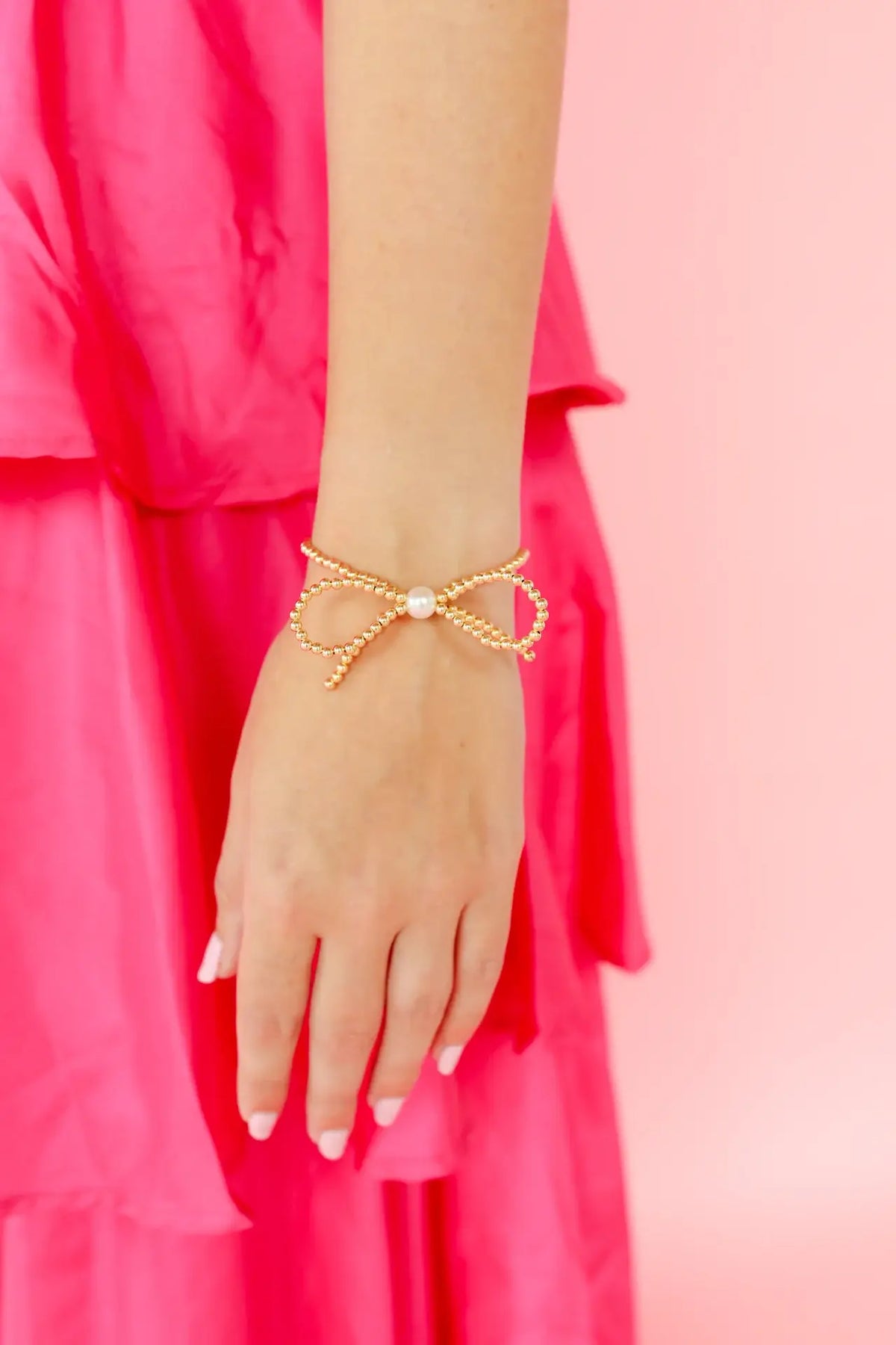 Beaded Blondes - Gold Bow Bracelet