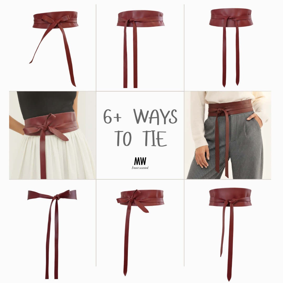 Brown Leather Obi Belt