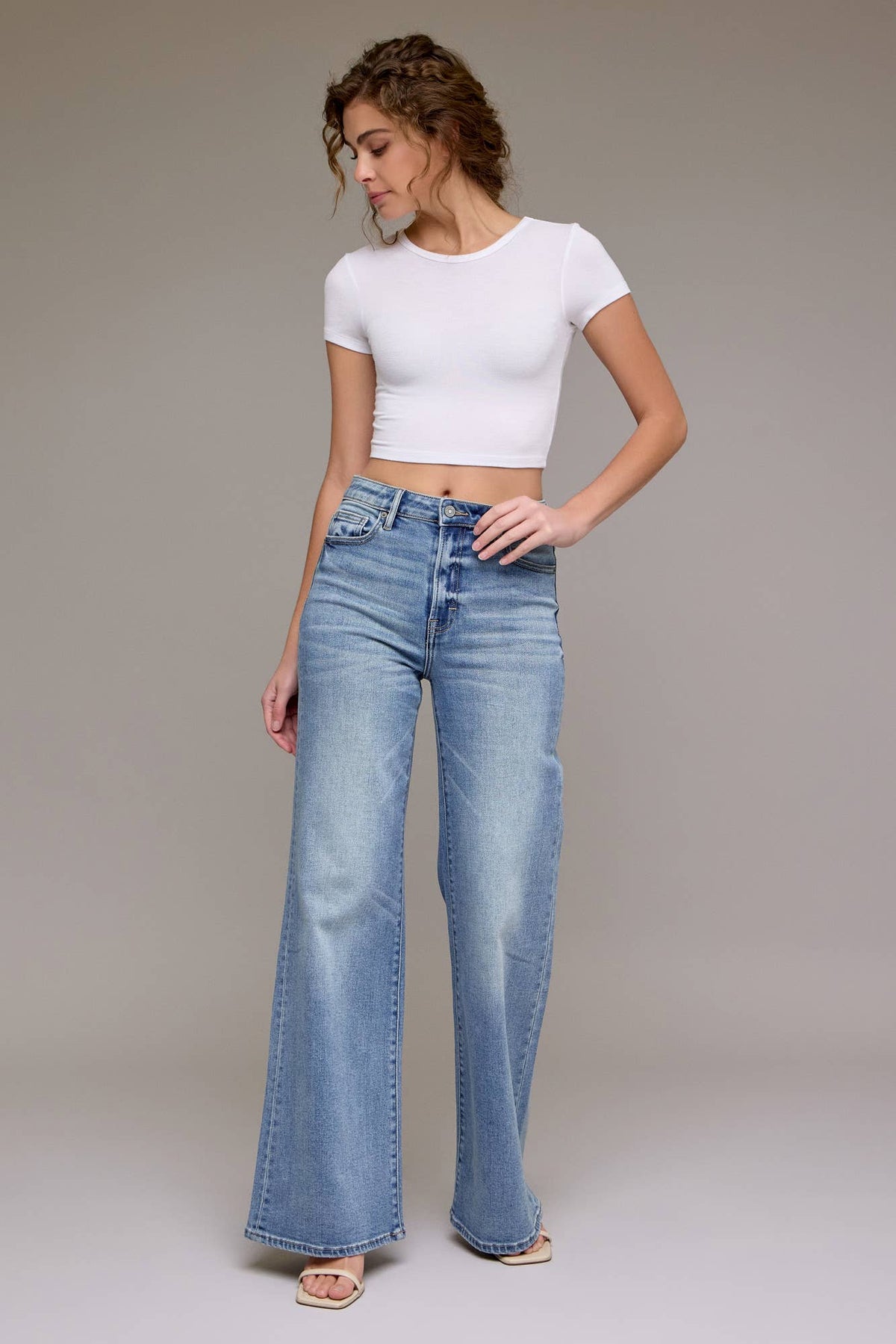 Happi High Wide Flare Jeans