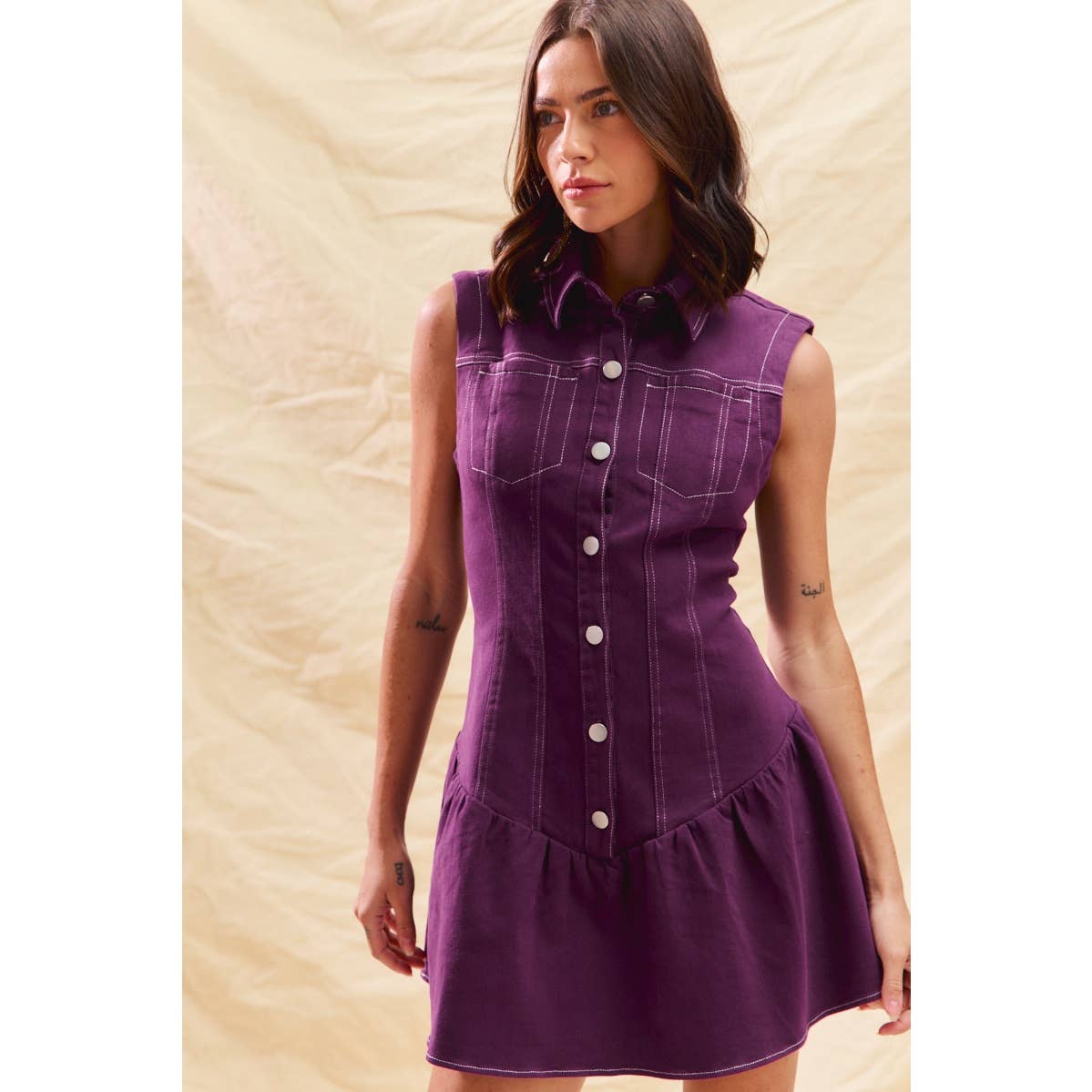 Drop Waist Mini Dress