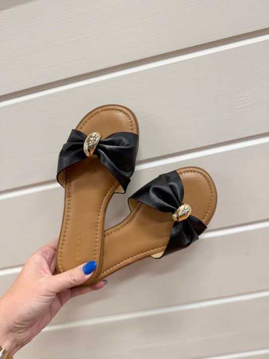 Hampton Bow Sandal- Black