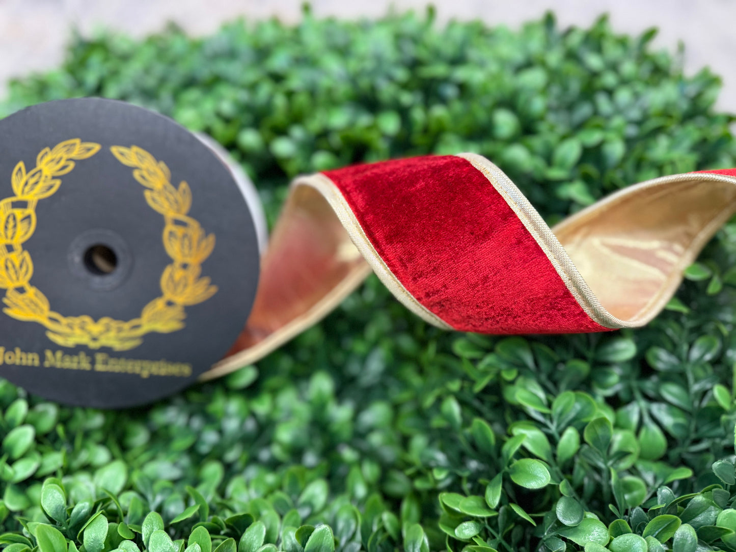 John Mark- Red Velvet with Metallic Gold Dupion