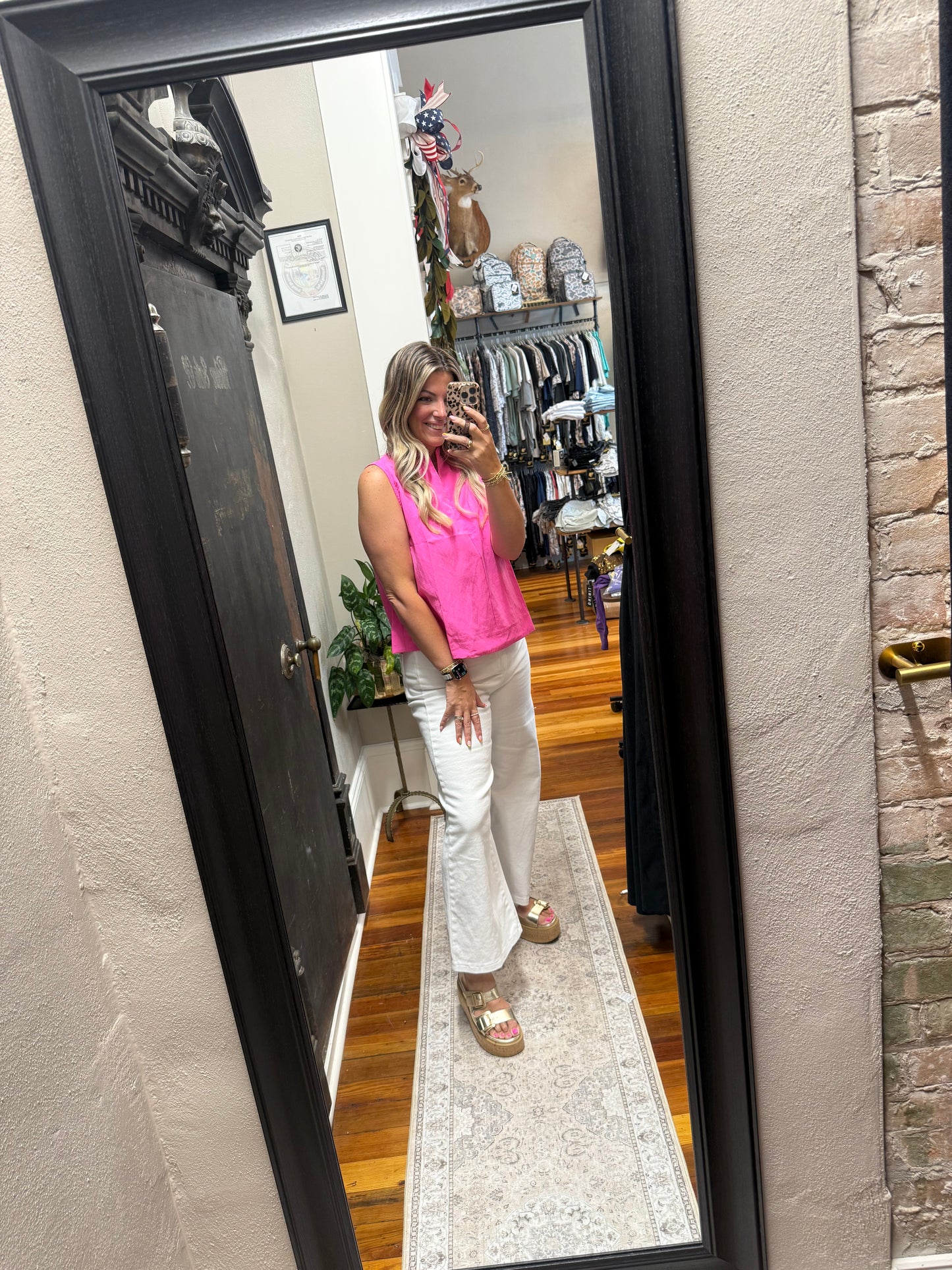 Stand Collar Sleeveless Top