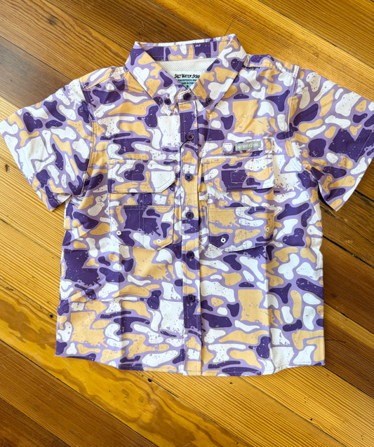 Youth Louisiana Camo Fishing Shirt