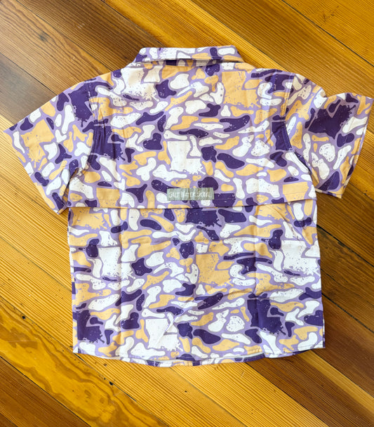 Youth Louisiana Camo Fishing Shirt