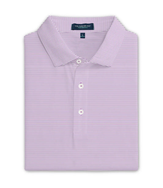 Purple Micro Stripe Performance Polo