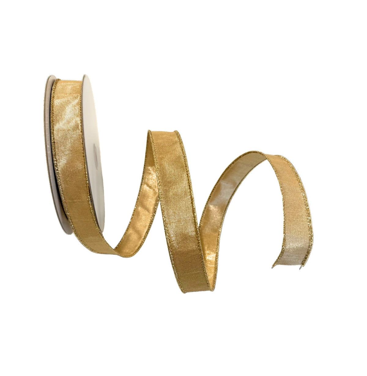 Fig & Dove- Gold Dupioni Ribbon