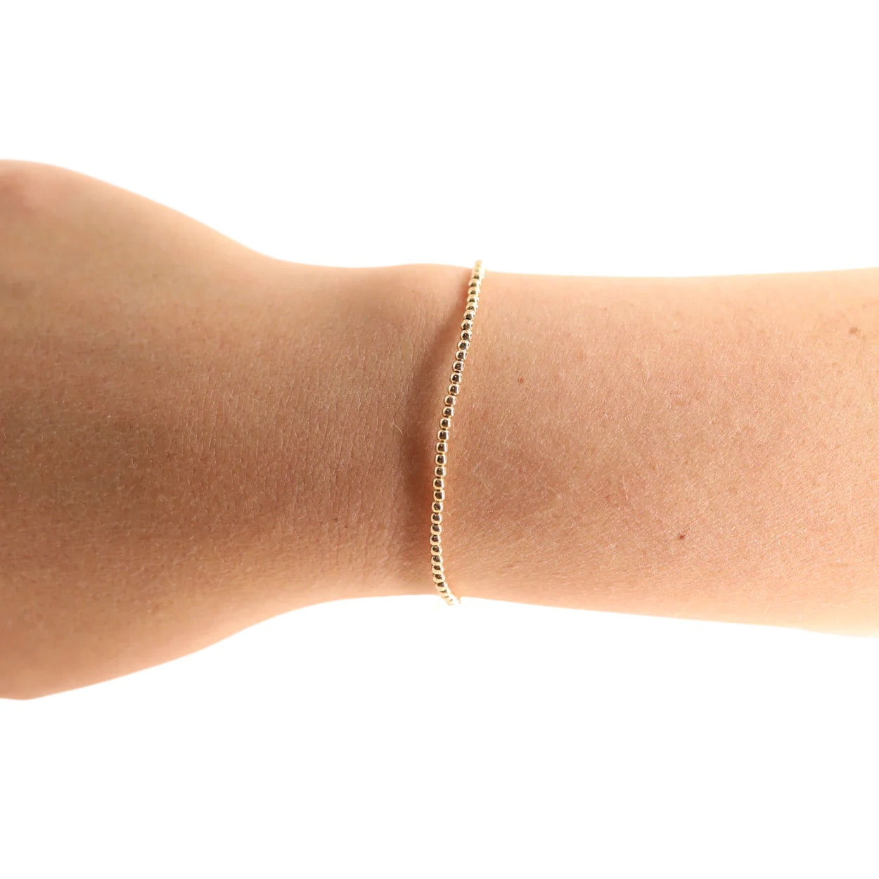 Beaded Blondes 2MM Gold Bracelet