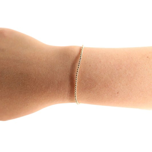 Beaded Blondes 2MM Gold Bracelet