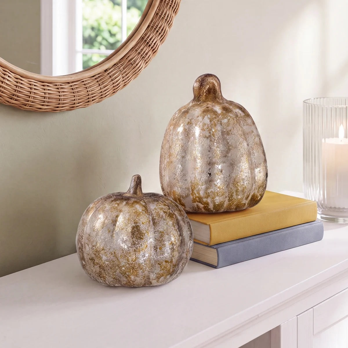 6-6.5" Aged Pumpkin Set