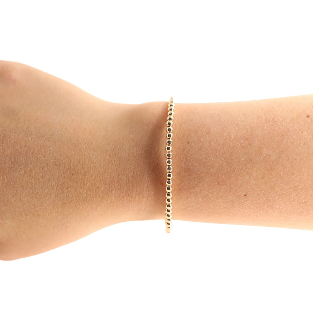 Beaded Blondes 3MM Gold Beaded Bracelet