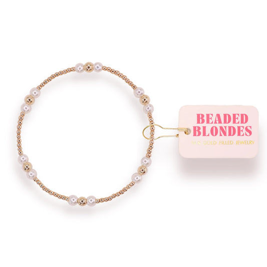 Beaded Blondes Iris Bracelet in Gold