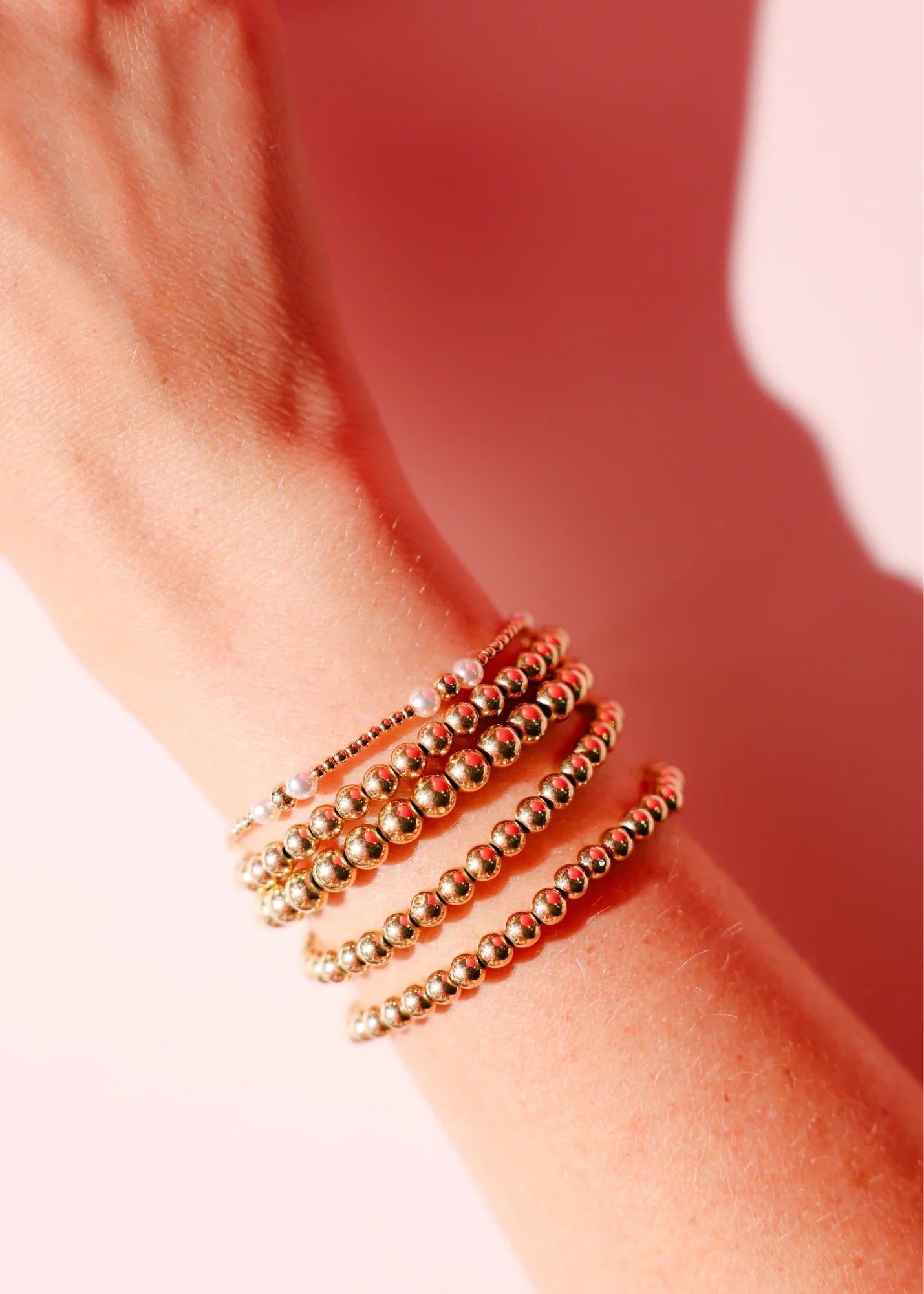 Beaded Blondes Iris Bracelet in Gold