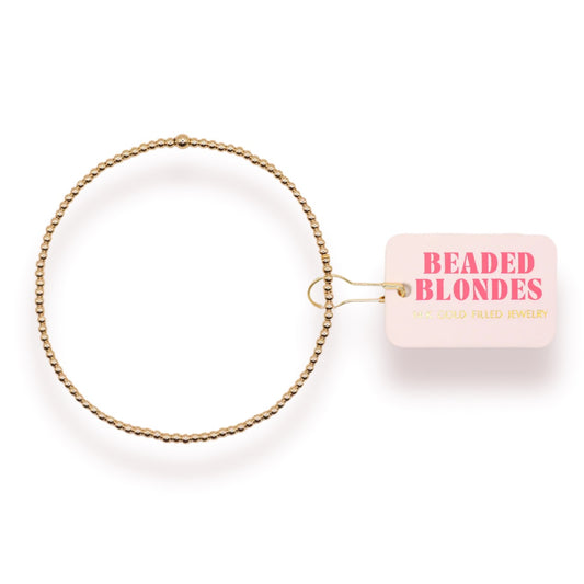 Beaded Blondes 2MM Gold Bracelet