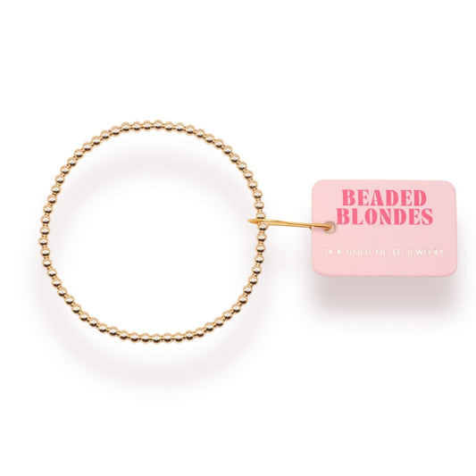 Beaded Blondes 3MM Gold Beaded Bracelet